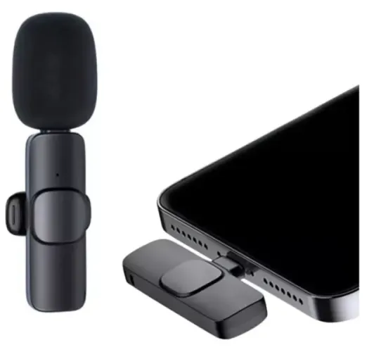 Microfone de lapela sem fio, portátil