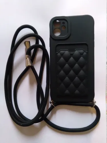 CAPINHA PARA IPHONE 11 E 12 SILICONE LUXO COM CORDÃO
