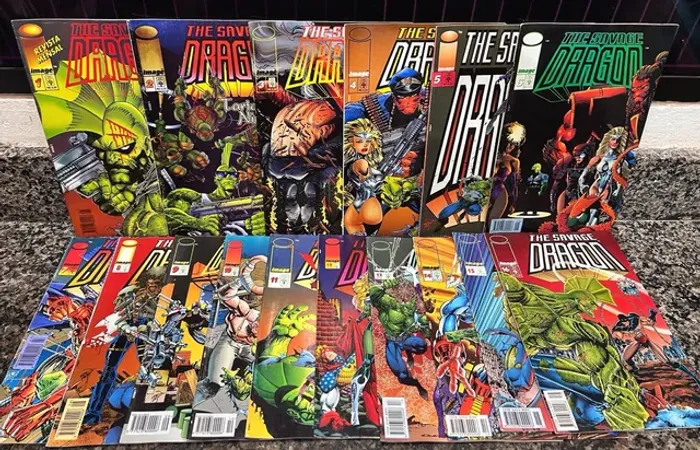 The Savage Dragon completa em 16 edições, image comics de 1996.