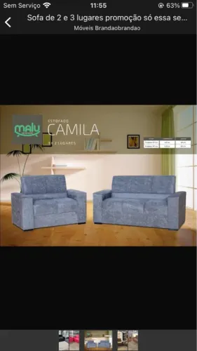 Sofá camila 2 e 3 lugares apenas 680,00