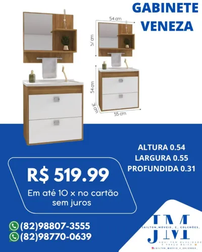 MEGA PROMOÇÃO DE GABINETE PRA BANHEIRO 