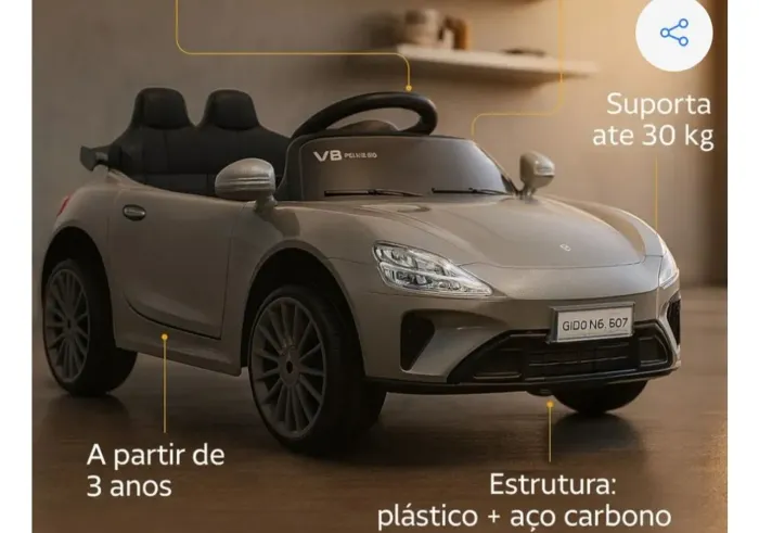 Carro elétrico infantil 12volts com controle Zu 