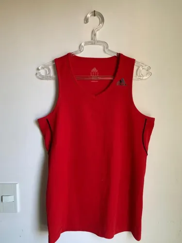 Regata Adidas Masculina Vermelha Original - Tamanho P