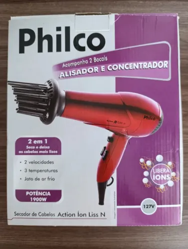 Secador de cabelo Philco - Action Íon Liss N, 2 em 1.