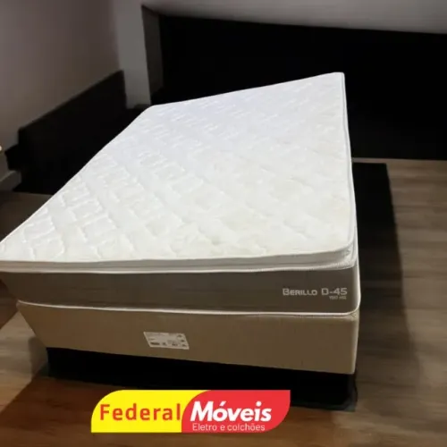 Cama Box Casal Colchão D45 + Base 1,38m O MAIS VENDIDO