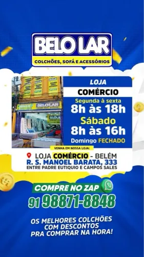 Belo lar Comércio Colchões com desconto em Belém!