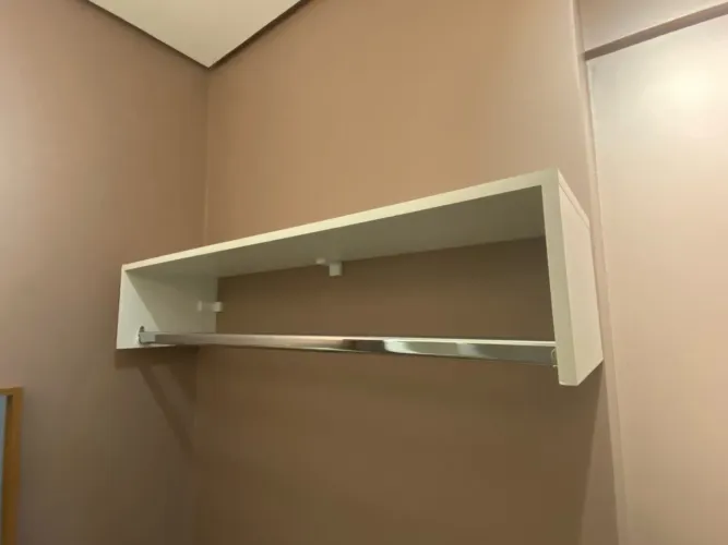 1 Cabideiro arara de roupas de mdf branco tx