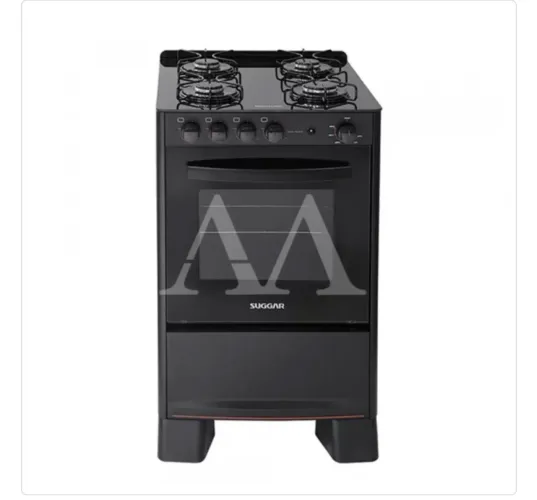 FOGAO 4B SUGGAR PISO COOK GLASS MESA VIDRO PRETO