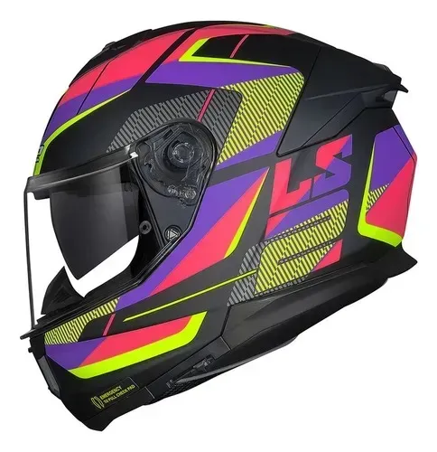 Capacete Ls2 Ff808 Stream 2 Road Matte Preto Rosa Black Pink