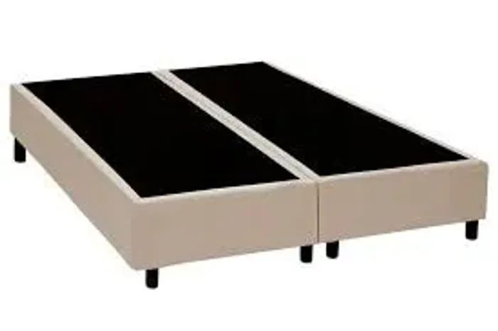 Base Box Casal Bipartido Blindado Bege - Entrega Rápida! 