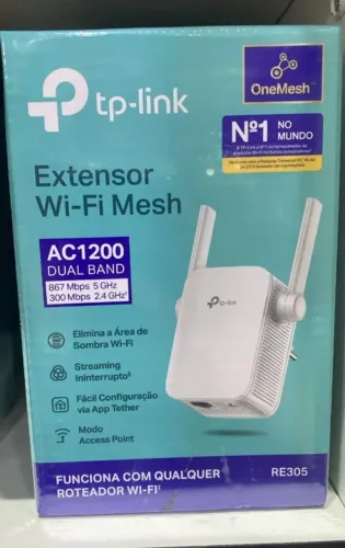 Repetidor Wi-Fi TP-Link RE305 - AC1200 Dual Band com 2 Antenas -Loja Coimbra Computadores