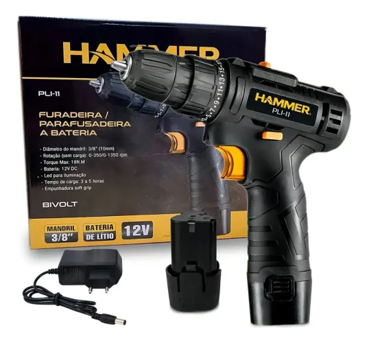 Parafusadeira e Furadeira Hammer - Pronta Entrega