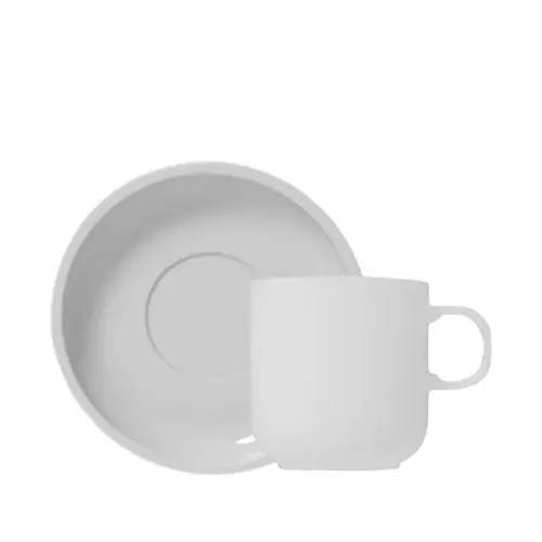 Xícara De Café 90ml C/ Pires Bold - Germer Porcelana Premium