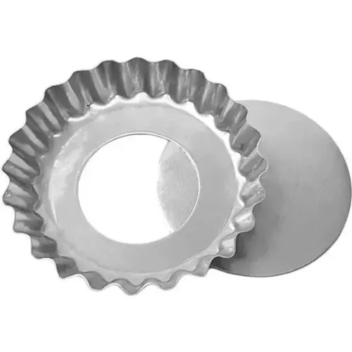 Forma tortelete crespa fundo falso em alumínio 7cm, 1 DÚZIA