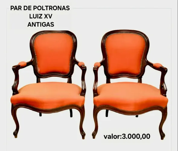 Par de poltronas Luiz XV 
