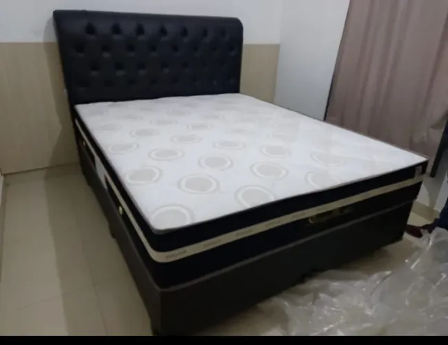 Cama Box Casal com Cabeceira