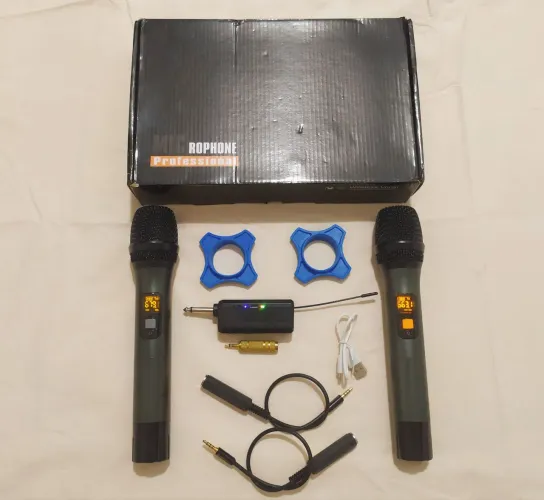 Microfone Sem Fio Duplo Profissional 