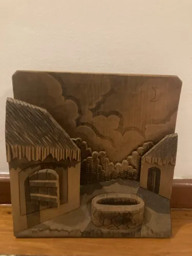 Quadro de madeira maciça 