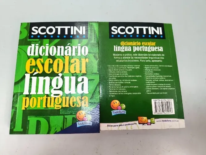 Dicionario Escolar Lingua Portuguesa Scottini c/10 Frances c20 e Italiano Michaelis c/20