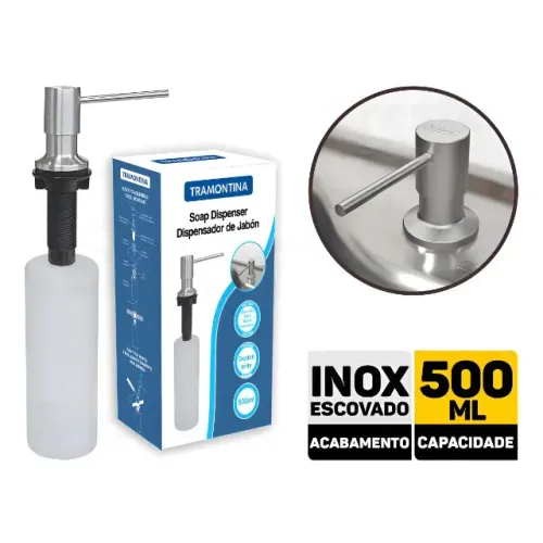 Dosador de Sabão Tramontina Inox 500ml
