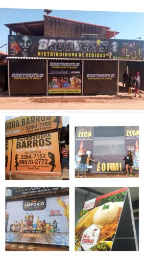 Banner ,placas ,cavalete , toldo cortina, toldo fixo, toldo retrátil, etc. 
