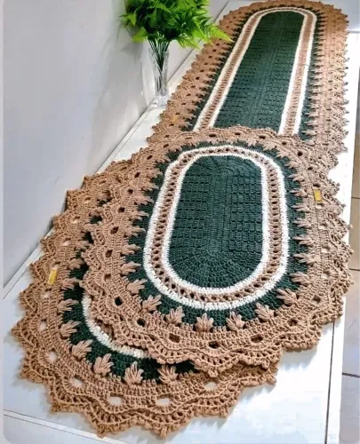 Tapetes de Crochê, 3 peças