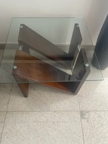 Mesa centro vidro  líder interiores 