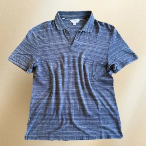 Camiseta Calvin Klein Gola Polo Azul - Tam. M