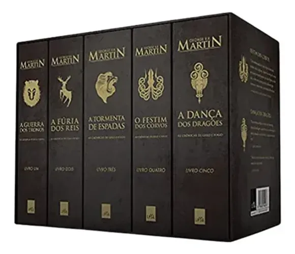 Livros Game Of Thrones Box Edição De Colecionador 1 2 3 4 5 Editora Leya