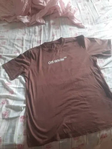 Camiseta Off-White Marrom M