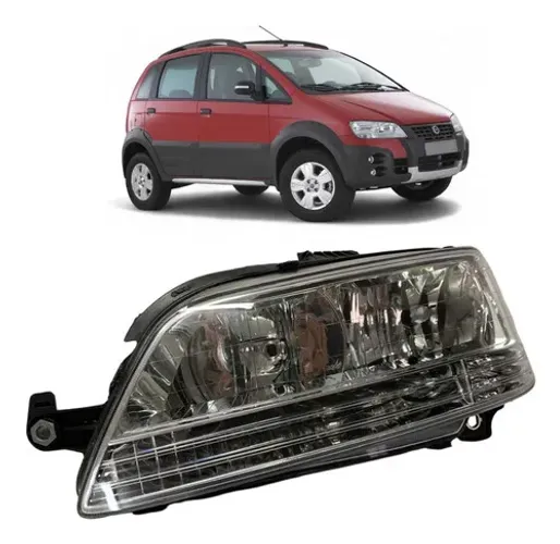 Farol Fiat Idea Esquerdo 2006  2007 2008 2009 2010 Original