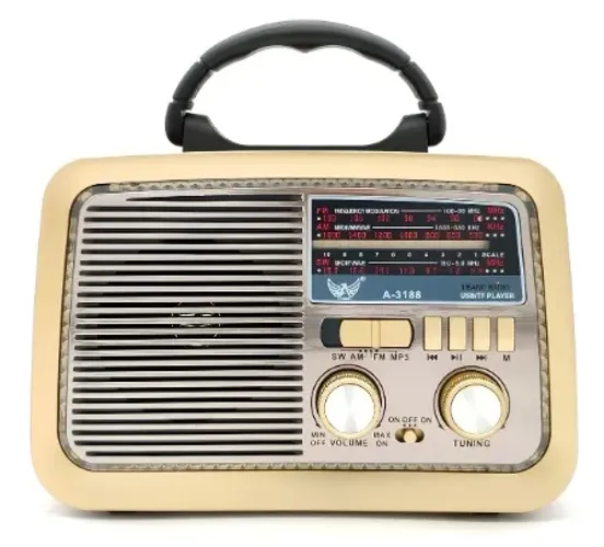Rádio 3 Faixas Atomo MO-3188T Am/Fm/Sw/Usb/Aux/Receptor - Versão Retro