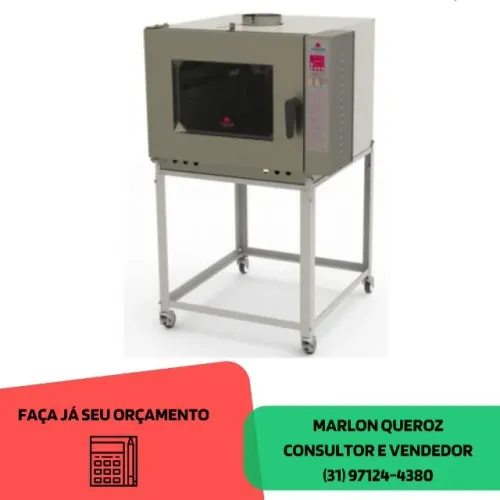 Forno Turbo 5 Esteiras Progas a Gás Novo