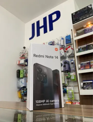 Celular Xiaomi Redmi Note 14 256GB/8RAM Preto Lacrado - Até 12x Sem Juros - Loja Curitiba