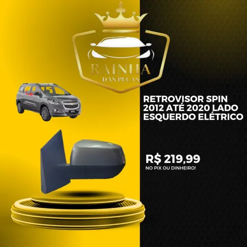 Retrovisor Spin 2012 até 2020 Lado Esquerdo 