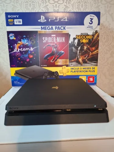 Playstation 4 1Tb + 6 Jogos + 2 Controles