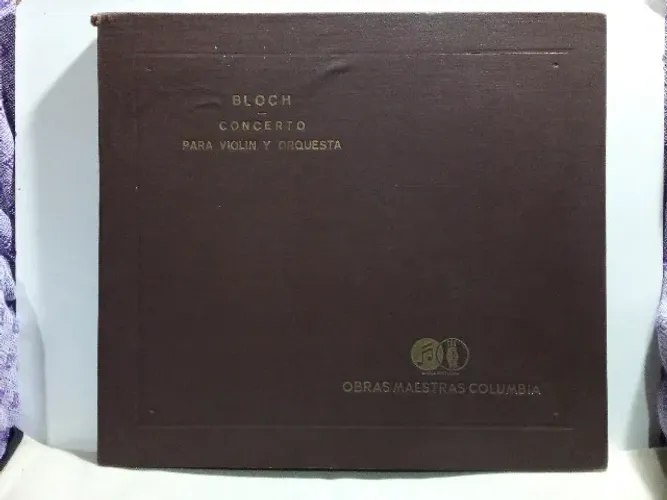 78 Rpm - Ernest Bloch - Concerto For Violin And Orchestra - 4 Discos Em Goma-Laca - Import