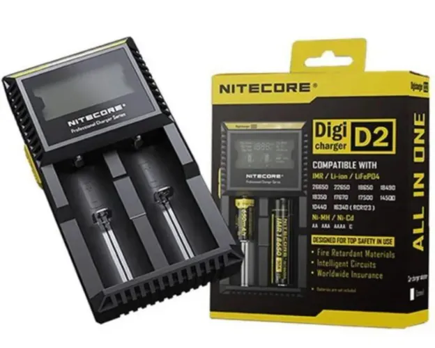 Carregador Nitecore D2 - Pilhas e Baterias