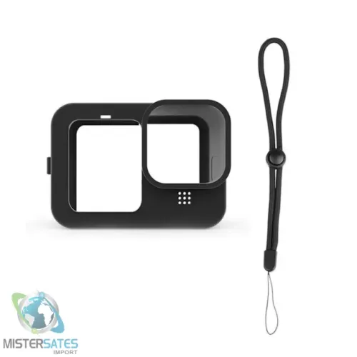 Capa Silicone Caixa Estanque Gopro Hero 9 com Cordinha - COD 1038