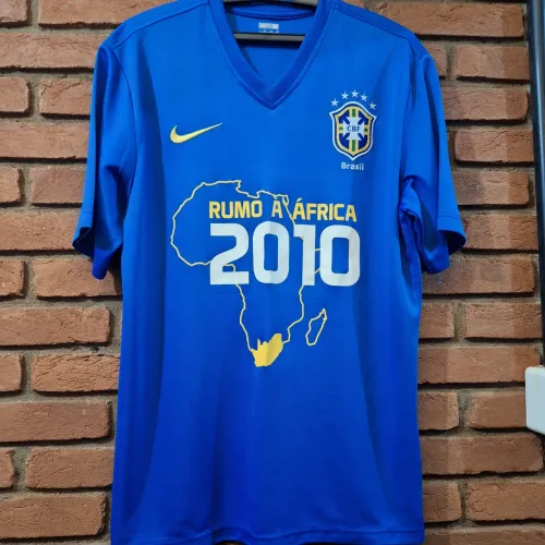 Camisa seleção Brasil Rumo a África 2010 Nike Azul