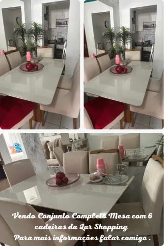 Conjunto Mesa e 6 cadeiras Lar Shopping 