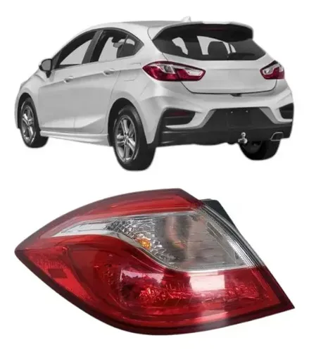 Lanterna Esquerda Cruze Hatch 2017 2018 2019 2020 2021 2023 Esquerdo/motorista Vermelho