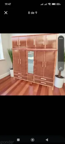 Guarda roupa novo de madeira faço entrega 1800 duplex 5 portas 