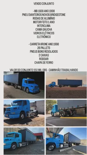VENDO CONJUNTO MB 1938 E SIDER 26 PALLETS