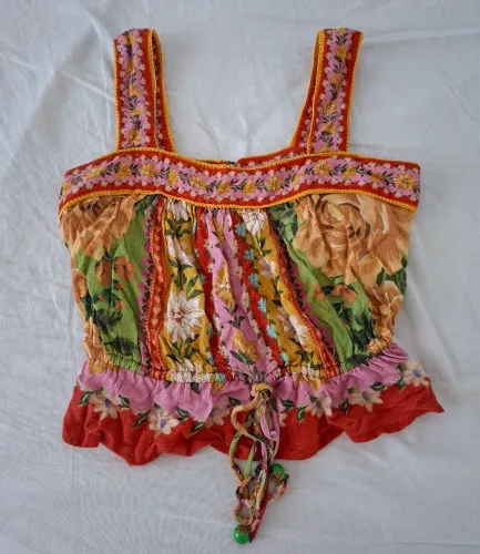 Blusa Bata floral Farm