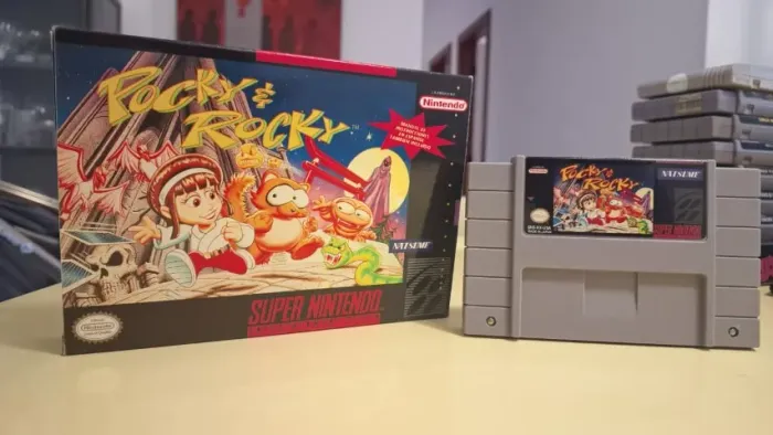 Lote 4 Jogos Repro SNES: Pocky & Rocky 1 e 2 + King of Dragons + Knights of The Round