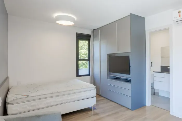 Studio de 27m² mobiliado localizado no Centro de Florianópolis