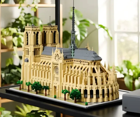 BLOCOS DE MONTAR CATEDRAL DE NOTRE DAME 4383 PEÇAS MEGA MOD 21061 TIPO LEGO