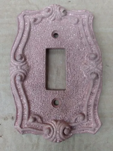 Placa espelho colonial de bronze para interruptor de parede