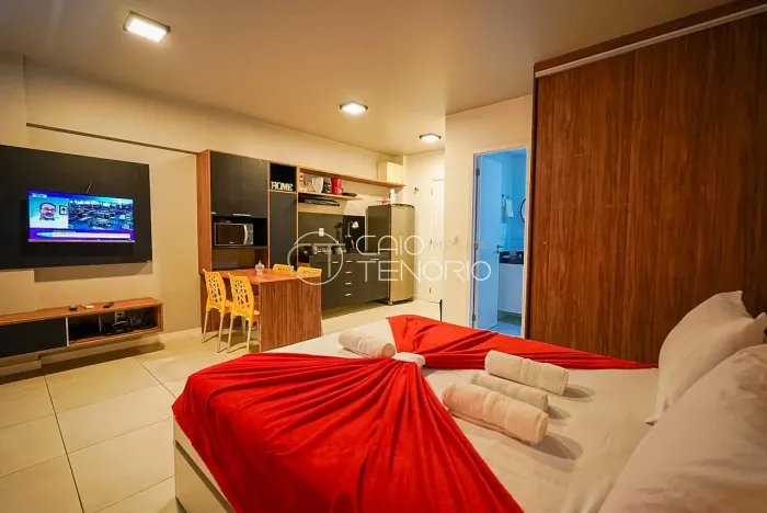 Studio Porteira Fechada no Edificio Time proximo ao mar da Ponta Verde